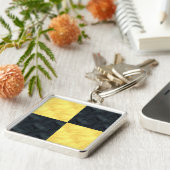 L Lima Waterverf Nautical Signal Maritime Vlag Sleutelhanger (Zijkant)