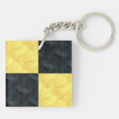 L Lima Waterverf Nautical Signal Maritime Vlag Sleutelhanger (Achterkant)