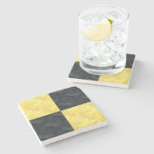 L Lima Waterverf Nautical Signal Maritime Vlag Stenen Onderzetter (Zijkant)