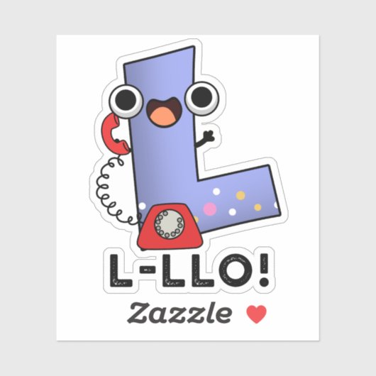 L-llo grappige brief L Pun Sticker (Vel)