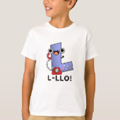 L-llo grappige brief L Pun T-shirt (Voorkant)