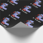 L-llo Grappige Letter L Pun Dark BG Cadeaupapier (Hoek)