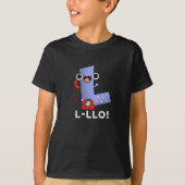L-llo Grappige Letter L Pun Dark BG T-shirt (Voorkant)