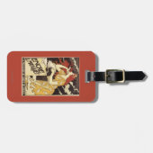 L. Marquet Ink Red-Headed Voman & Harp Bagagelabel (Voorkant horizontaal)