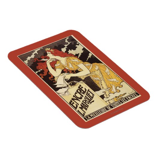 L. Marquet Ink Red-Headed Voman & Harp Magneet (Rechterzijde)