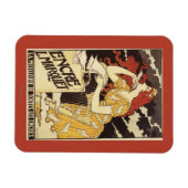 L. Marquet Ink Red-Headed Voman & Harp Magneet (Horizontaal)