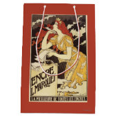 L. Marquet Ink Red-Headed Voman & Harp Medium Cadeauzakje (Achterkant)