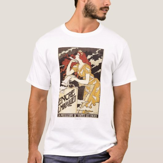 L. Marquet Ink Red-Headed Voman & Harp T-shirt (Voorkant)