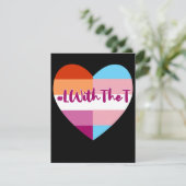 L Met de T - lesbiennes steun trans-rechten LGBTQ Feestdagenkaart (Staand voorkant)