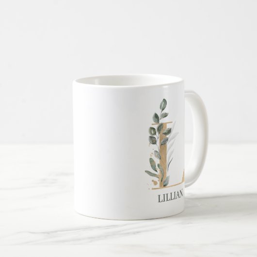 L Monogram - Aangepaste Mok koffie (Voorkant rechts)