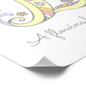 L monogram art Lynn meisjes naam poster (Hoek)