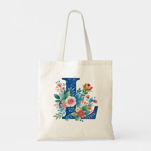 L Monogram  bloemontwerp Tote Bag (Achterkant)