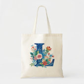 L Monogram  bloemontwerp Tote Bag (Voorkant)