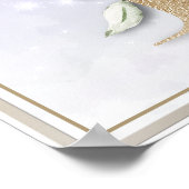 L Monogram Burgundy Floral Poster (Hoek)