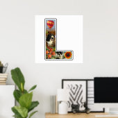 L Monogram Creëer Uw Eigen 5 Aangepaste fotocollag Poster (Thuiskantoor)