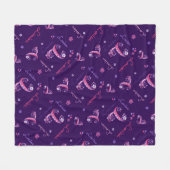 L monogram en gepersonaliseerde naam Louisa Fleece Deken (Voorkant (Horizontaal))