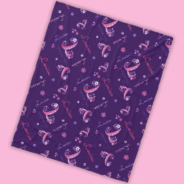 L monogram en gepersonaliseerde naam Louisa Fleece Deken