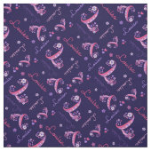 L monogram en gepersonaliseerde naam Louisa stof (Swatch)