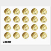 L Monogram Faux Gold Envelope Seal Stickers (Vel)