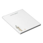 L Monogram Floral Aangepast Notitieblok (Schuin)