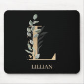 L Monogram Floral Aangepaste Muismat (Voorkant)