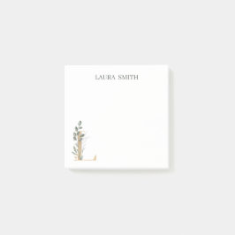 L Monogram Floral Aangepaste Post-it Opmerkingen Post-it® Notes