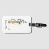 L Monogram gepersonaliseerd Bagagelabel (Voorkant (horizontaal))