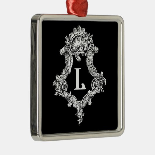 L Monogram Initiaal Metalen Ornament (Rechts)