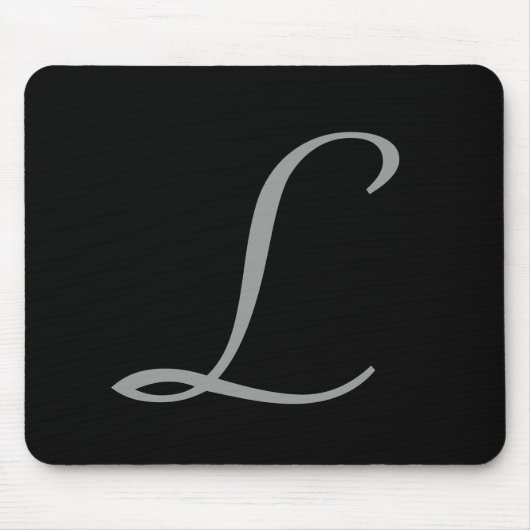 L : Monogram L Elegant Mousepad - Letter Initiaal Muismat (Voorkant)