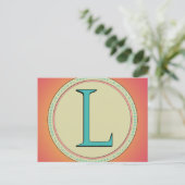 L MONOGRAM LETTER BRIEFKAART (Staand voorkant)