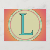L MONOGRAM LETTER BRIEFKAART (Voorkant)