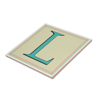 L MONOGRAM LETTER TEGELTJE