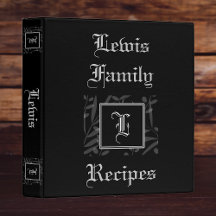 L Monogram Recipe Book