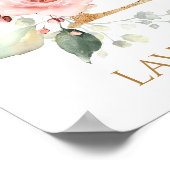 L Monogram roze roze roze roze zure Poster (Hoek)