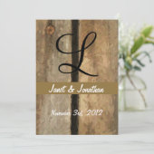 "L" Monogram Uitnodiging (Staand voorkant)