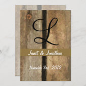 "L" Monogram Uitnodiging (Voorkant / Achterkant)