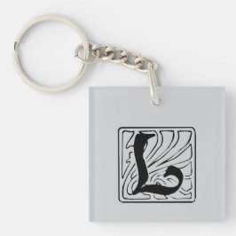 L Monogramm schwarz Sleutelhanger