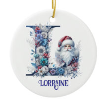 L Name Christmas Ornament