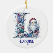 L Name Christmas Ornament (Achterkant)