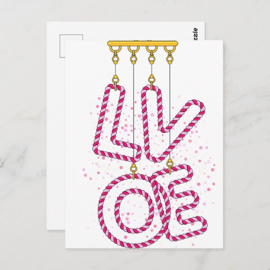 L O V E BRIEFKAART (Voorkant / Achterkant)