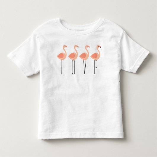 L-O-V-E die Flamingo's - Flamingo nieuwigheid T-sh Kinder Shirts (Voorkant)