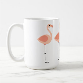 L-O-V-E Flamingo's - Roze Flamingo LOVE Coffee Mok