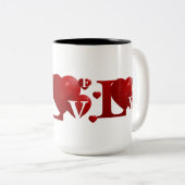L.O.V.E. Harten Tweekleurige Koffiemok (Voorkant rechts)