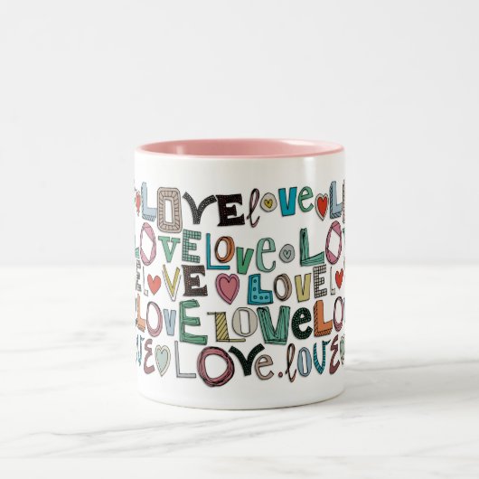 l o v e LOVE Tweekleurige Koffiemok (Center)