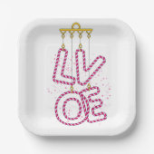 L O V E PAPIEREN BORDJE (Voorkant)