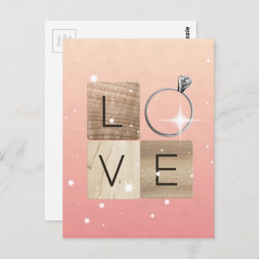 L-o-v-e Tegels Briefkaart (Voorkant / Achterkant)