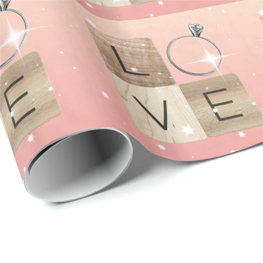 L-o-v-e Tegels Cadeaupapier (Rol Hoek)