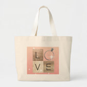 L-o-v-e Tegels Grote Tote Bag (Voorkant)