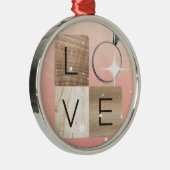 L-o-v-e Tegels Metalen Ornament (Rechts)