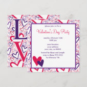 L O V E Valentijnsdag viering Kaart (Voorkant / Achterkant)